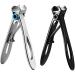 BYCUFF Nail Clipper Set Thick Toenail & Fingernail Cutter with Wide Jaw Opening Stainless Steel Nail File Ingrown Manicure Pedicure Kit for Men & Women Black - Buy Online on GoSupps.com