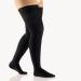 BORT AktiVen Extra CCL2 AG thigh highs normal closed toe with nubbed adhesive band 4 black