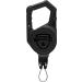 T-REIGN Large Carabiner Retractable Gear Tether with Kevlar Cable, Universal End Fitting and Glass Reinforced Impact Resistant ABS Housing 28" Kevlar Cord / 20oz. Retraction