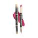 QIC Dual-Ended Lipstick & Liner Pen in Rose Red - Long-Wearing Makeup for Everyday Glam - 14 Shade Collection (3#Peach) 3 #Peach