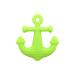 Yummy baby silicone bite ring anker toys soft pacifier training toothbrushes fda approved and bpa free (green anchor) green anchor