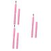 FRCOLOR 3pcs Dual Ended Makeup Brush Retractable Lipstick Applicator Eyebrow Brush Flexible Lipstick Brush Lip mediumx3pcs Pinkx3pcs