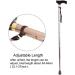 Walking Stick Wooden Handle Walking Stick Adjustable Folding Safety Walking Stick for Elderly Blind Walking Stick Guide Crutch for Blind Elderly - Buy Online on GoSupps.com