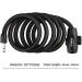 Titanker Bike Cable Lock with Mounting Bracket | Coiled Secure Keys | 1/2 x 4' | Matte Black - Buy Online on GoSupps.com