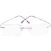 Rimless Titanium Reading Glasses +3.0 - Super Light for Men & Women - Stylish Purple Reading Aid - Buy Online on GoSupps.com