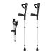 Adult Underarm Crutches Portable Folding Aluminum Forearm Crutches Adjustable Canes for 55-75 Inch Height Canes Independence