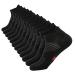 Compression Running Ankle Socks Low Cut(6 Pairs) for Men & Women Black (6 Pairs) Large-X-Large