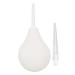 Soft flexible enema bulb with nozzle professional white silicone anal cleaning enema pear shower for constipation analogue for men and women 224 ml