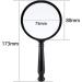 20X Magnifier Magnifying Glass Metal Frame Handheld Seniors Reading Optical Glass Lens High Clarity with Detachable Handle for Reading Hobbies Repair Observation 75mm - Buy Online on GoSupps.com