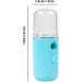 Facial Mist Sprayer USB Recharging Handheld Face Steamer for Skin Care Moisturizing Hydrating Blue 30ML - Buy Online on GoSupps.com