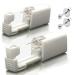 AM RONG MAGIC Ear Piercing Gun, 2 Pack Self Ear Piercing Gun Earring,No Pain Easy Use Disposable Ear Piercing Gun Kit with Alcohol Pad and With Earrings(3mm Silver Peas)