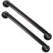 2 Pack 16Inch Shower Grab Bar Steel Bathroom Grab Bar Handle Bathroom Shower (1.25inch Diameter) Black C