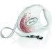 Flexi Glam Splash Orient Dog Retractable Lead 3m - White Multi Small with Swarovski Crystals | International Shipping Available - Buy Online on GoSupps.com