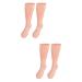 MAGICLULU 2 Pairs Exfoliating Moisturizing Socks Block Heels for Women Dressy Cracked Heels Socks Ladies Heels Elastic Long Socks Feet Moisturising Socks Women's Socks Sebs