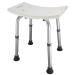 Ez2care Adjustable Lightweight Shower Bench, Bathtub Stool, White, 12.5 to 18 inch 18 Inch (Pack of 1)