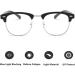 Buy LNTICB Blue Light Glasses - Retro Anti-UV Computer Reading Glasses for Eye Fatigue Relief | Unisex Silver & Black Frames - Buy Online on GoSupps.com