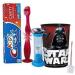 Darth Vader Inspired Boys 4pc Oral Hygiene Set with Lights Toothbrush & Timer - Includes Toothpaste, Mouthwash Cup, and Brushing Guide - Buy Online on GoSupps.com