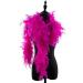 Fukang Feather Turkey Chandelle Boa - 40g 2 Yards (Bright Pink) with Color Lurex Embellishment - Buy Online on GoSupps.com