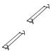 OSALADI 2pcs Cabinet Hooks Wall Towel Rack Towel Holder Self- Coat Hanger Wall-Mounted Double Towel Bar Blackx2pcs Size 1x2pcs