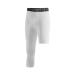 One Leg Compression Capri Mens Compression Pants Tights 3/4 Athletic Base Layer Basketball Leggings White Right Capri With Left Short Small