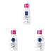Nivea waterproof eye make-up remover (125 ml) gentle make-up remover with chamomile extract and provitamin B5 removes even waterproof mascara and make-up (pack with 3) 125 ml (3 Pack) for sensitive eye area-95%recycled bottle