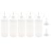 MYYZMY 5 Pcs Precision Tip Applicator Bottles  4 Ounce Needle Tip Bottle  with 2 Pcs Mini Funnel  White Lid