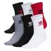 adidas Originals Kids-Boy's/Girl's Trefoil Cushioned Crew Socks (6-Pair) Large White/Better Scarlet/Black