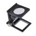 1pc 10X Magnifier LED Three Folding Magnifier Magnifying Glass with Scale Magnifying Glass for Cloth Jewelers Watch