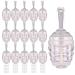 Bodya 15 pieces of honeycomb lip glass tubes honey pots lip balm transparent empty lip balm bottle dispenser with rubber for DIY lipstick cosmetic sample transparent colorless
