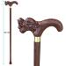 Solid Wooden Walking Cane Wood Canes Wooden Cane Faucet Handle Wenge Walking Stick Old Man Crutches Solid Wood Walking Stick Walking Aid Brown for Elderly Seniors - Buy Online on GoSupps.com