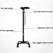 TelescopicNonSlipCrutchesCrutchesFour-leggedOldManWalkingStickWalkerRetractableBigFour-cornerSmallFour-leggedSingle-leggedThreeforArthritis Elderly Seniors&Handicap Needed - Buy Online on GoSupps.com