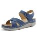 Ortho+rest Women Orthopedic Sandals Arch Support Comfortable Sandals Orthotic Walking Sandals 8 Navy