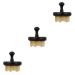 Beaupretty 3 StK massage device Head massage Hand massager body brush electrical foot massage devices massage brush back brush body scraps seven stars massage comb purple sandalwood 6x6cmx3pcs blackx3st