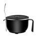Zerodeko 1 Set Instant Noodle Bowl Food Containers Noodle Bowl with Lid Bowl with Tableware Japanese Ramen Noodles Salad Bowl Lidded Food Bowl Child Chopsticks Stainless Steel 18.50X15.50X11.50CM Black