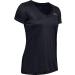 Under Armour Women's Tech V-Neck Short-Sleeve T-Shirt - Black/Metallic Silver Medium - Buy Online on GoSupps.com