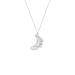 WIPPWER Necklace Charming Moon Shape Pendant Necklace Silver Clavicle Chain for Girlfriend Necklaces for Women