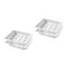 Mikikit 4 pcs Fridge Multi-purpose Container Egg Household White Refrigerator Fruit Storage Case for Drawer Whitex2pcs 26x18cmx2pcs