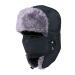 Lainin Winter Outdoor Trapper Hat, Russian Ushanka Trooper Aviator Ski Hat Earflap with Mask for Men & Women Black