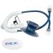 MDF Instruments MD One Epoch Stethoscope Lightweight Titanium Adult Dual Head Free-Parts-for-Life White Tube Titanium Blue Capridium Chestpiece-Headset MDF777TCD29