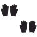 POPETPOP 2 Pairs Black Gloves Moisturizing Gloves Mositurizing Fingerless Glove Hydrating Glove Spa Glove Mositurizing Glove Whitening Glove Gel Gloves Cosmetic Apparel