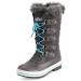 Polar Women's Nylon Tall Winter Snow Boot 6 Gray/Blue