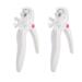 2 pieces acrylic nail knipper stainless steel nail tip cutter gel false nail trimmer fake nail clipper adjustable nail nail skin edge cutter nail art manicure tools (white)