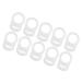 Pack of 10 pacifier holders with ring buttons for babies pacifier holder clip adapter white soft silicone