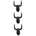 Exceart clothes bar 3 pieces of hooks for hats robust hook hut hanger wall holder for razors of individual wall hooks of individual hooks for hanging aluminum creative design hooks for