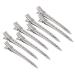 Rmeet alligator hair clips 24 pack metal crocodile hair clip 3.5 inch stainless steel hair clamps long metal clamps duck bill hair clips for women girls silver
