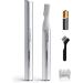 TOUCHBeauty Electric Eyebrow Trimmer Eyebrow Hair Remover Painless Facial Hair Trimmer for Women Portable Ladies Shaver AG-815B (Silver) Sliver