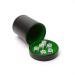 Luck Lab Black Leather Dice Cup with Lid Including 6 Matching Pearl Dice - Green Velvet Interior for Quiet Shaking - Use for Liars Dice Farkle Yahtzee Board Games, Black