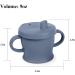 Haakaa Silicone Sip-N-Snack Cup - 2-in-1 Toddler Sippy Cup & Snack Container (8 Oz, Bluestone) - BPA Free & Food Grade Silicone for Babies 6 Months - Buy Online on GoSupps.com