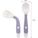 Vicloon Baby Fork and Spoon Set - 4pcs Toddler Cutlery Feeding Kit in Pink-purple - Buy Online on GoSupps.com