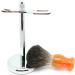 BGGIWY Men's Razor Brush Set - Fashionable Black Hair Razor & Stainless Steel Wet Shave Holder | 2.9x6 Inches - Buy Online on GoSupps.com